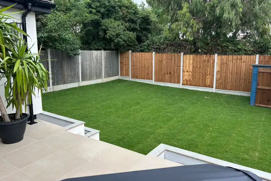Artificial grass installation by PL Fencing & Landscaping