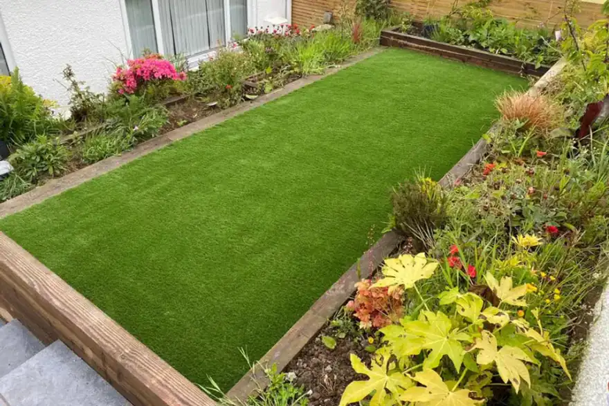Artificial grass installation completed in Durham