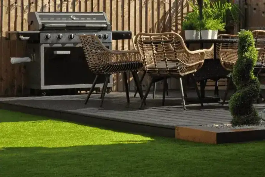 Artificial grass installation by Prestige Lawns