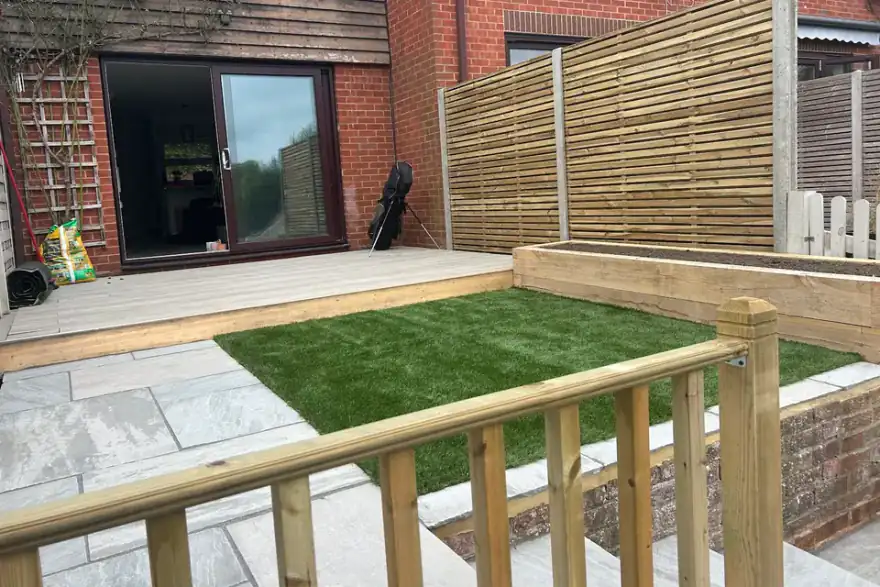 Artificial grass installation by R & J Landscapes (London)