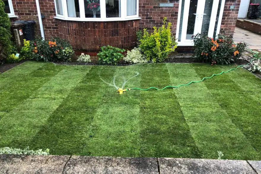 Artificial grass installation by R. Smith Garden Serv