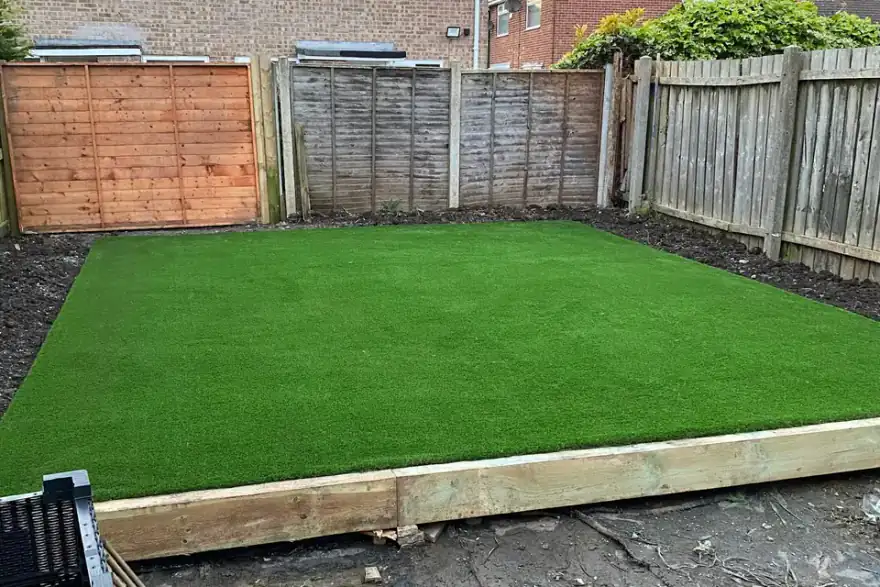 Artificial grass installation by Revive Landscaping & Fencing
