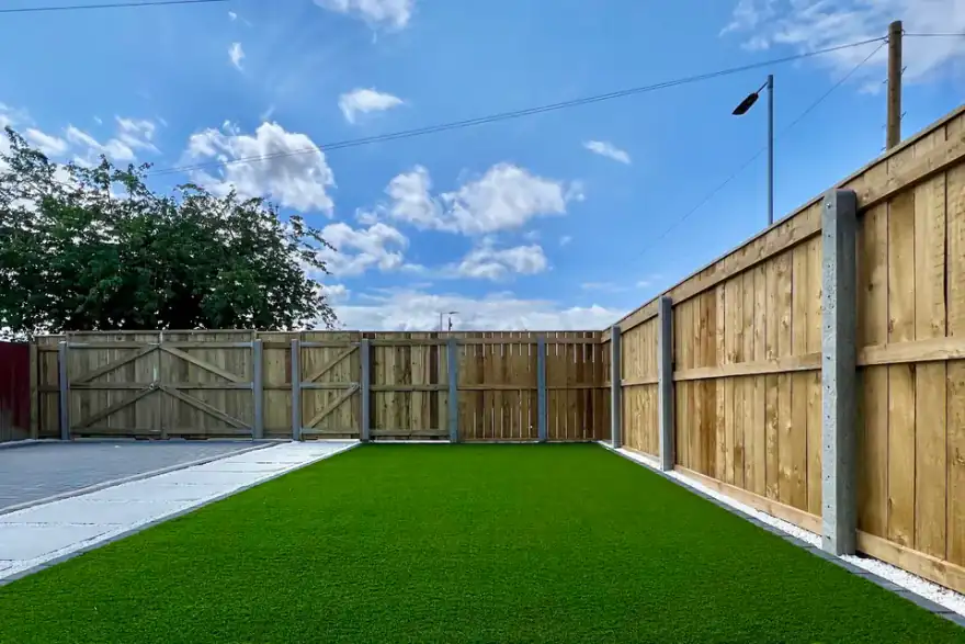 Artificial grass installation by RLN Resin & Landscaping