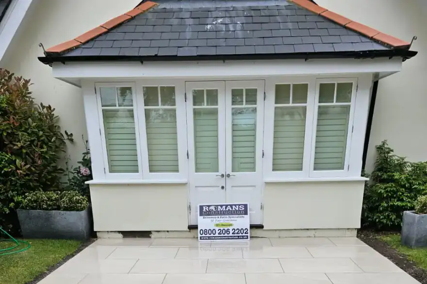Artificial grass installation by Romans Construction -