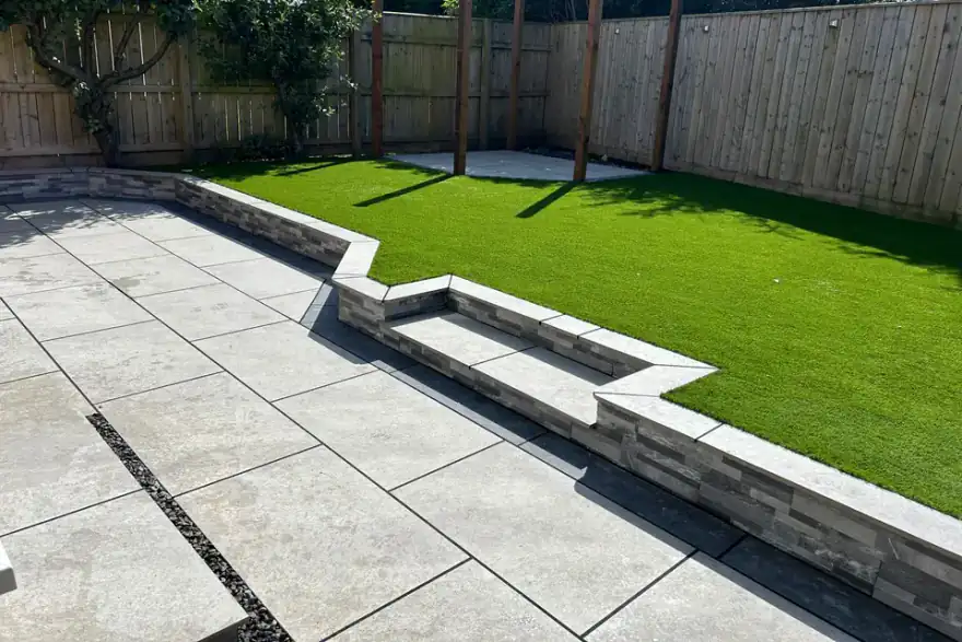 Artificial grass installation by S&T Landscapes