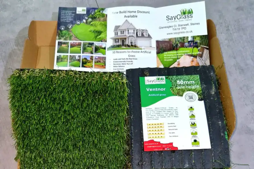 Artificial grass installation by Saygrass