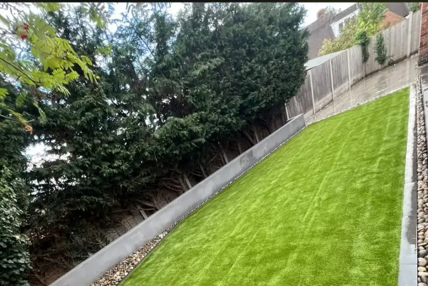 Artificial grass installation by Sbgroundwork