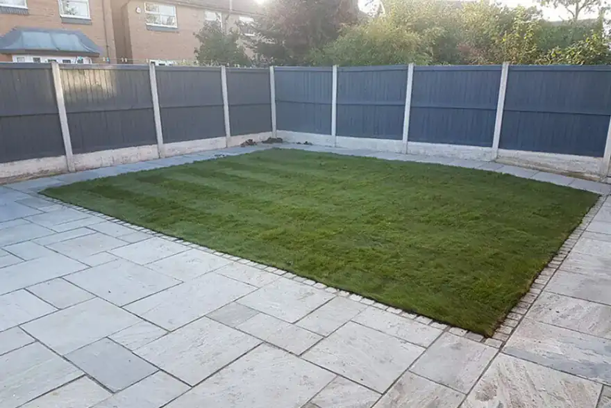 Artificial grass installation by Shear Gardens Landscaping