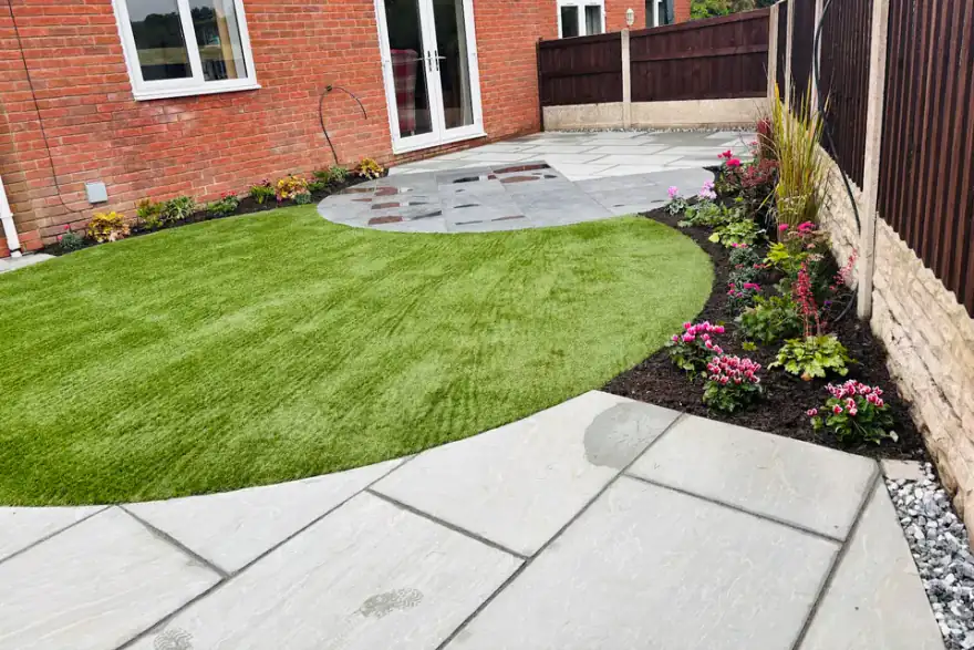 Artificial grass installation by Shear Gardens Landscaping