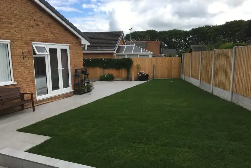 Artificial grass installation by Shipshape Landscape