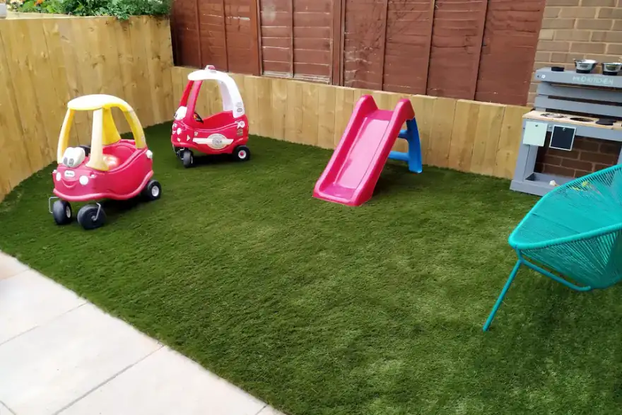 Artificial grass installation by Shropshire Artificial Grass