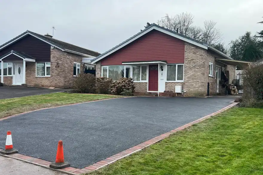 Artificial grass installation by Shropshire Driveways & Landscaping