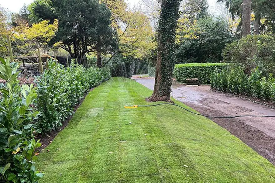 Artificial grass installation by Simmons Garden Services