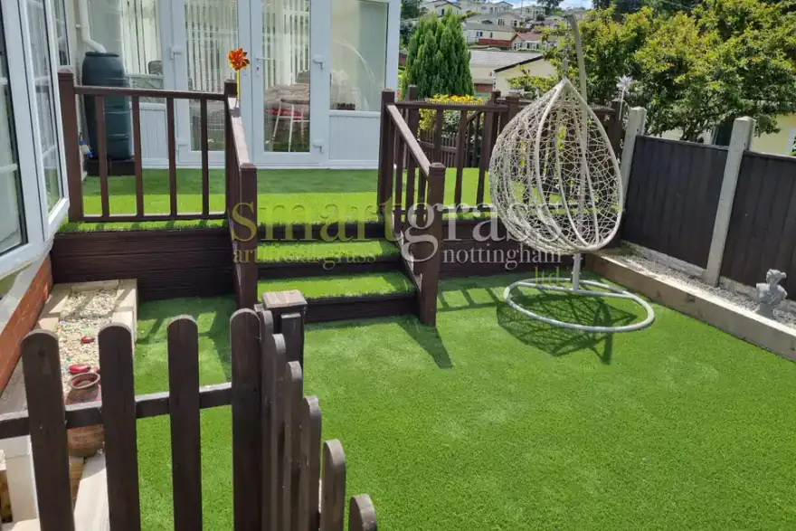 Artificial grass installation by Smart Grass Nottingham Ltd