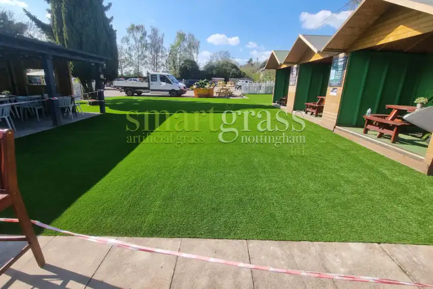Artificial grass installation by Smart Grass Nottingham Ltd