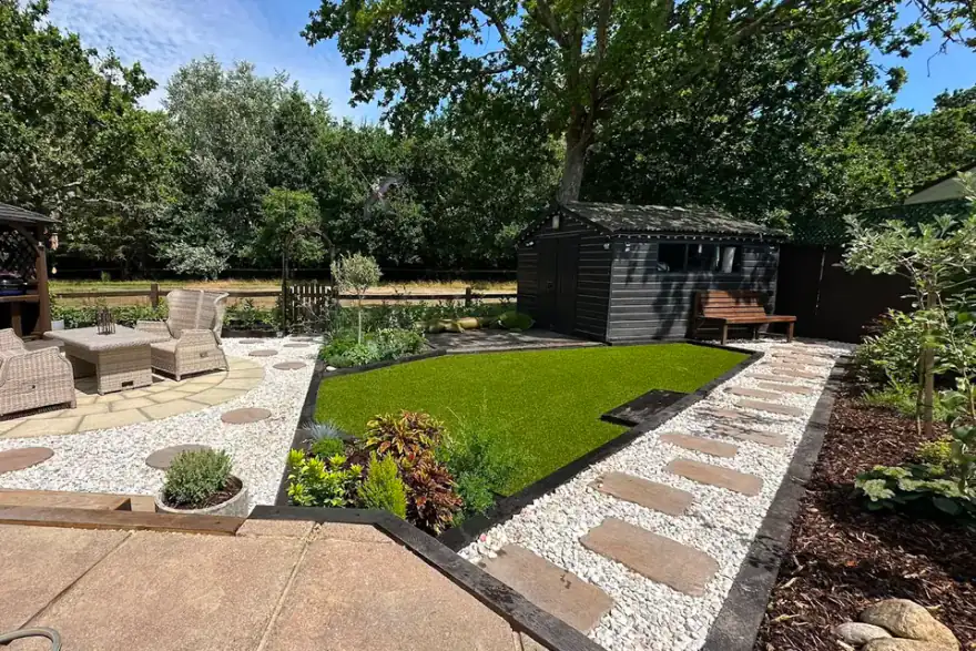 Artificial grass installation by South Coast Grass