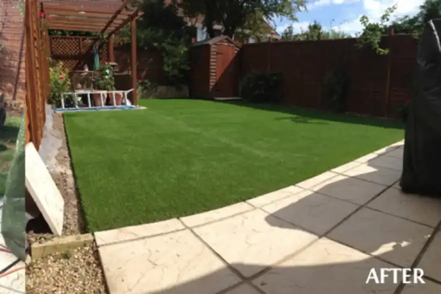 Artificial grass installation by South Coast Grass
