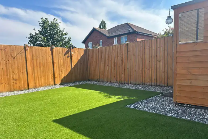 Artificial grass installation by Stealth Exterior Solutions