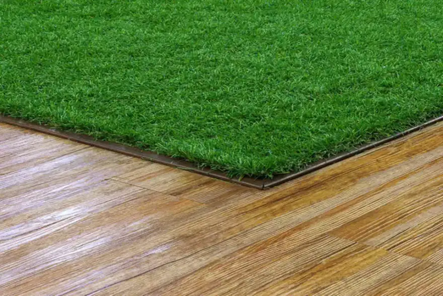 Artificial grass installation by Stonemade Drives