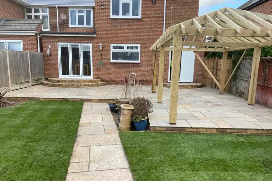 Artificial grass installation by Stonewood Landscaping & Fencing