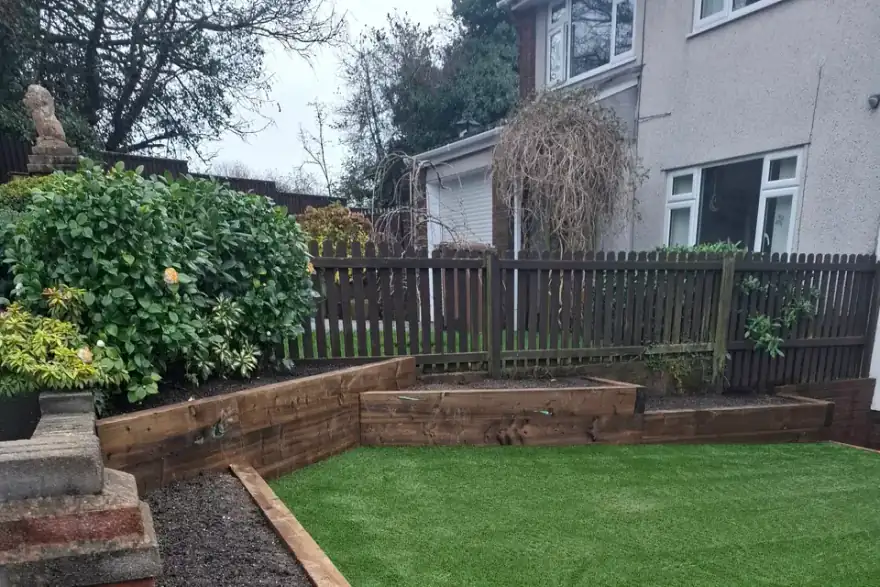 Artificial grass installation by Stuart Preece Garden Services
