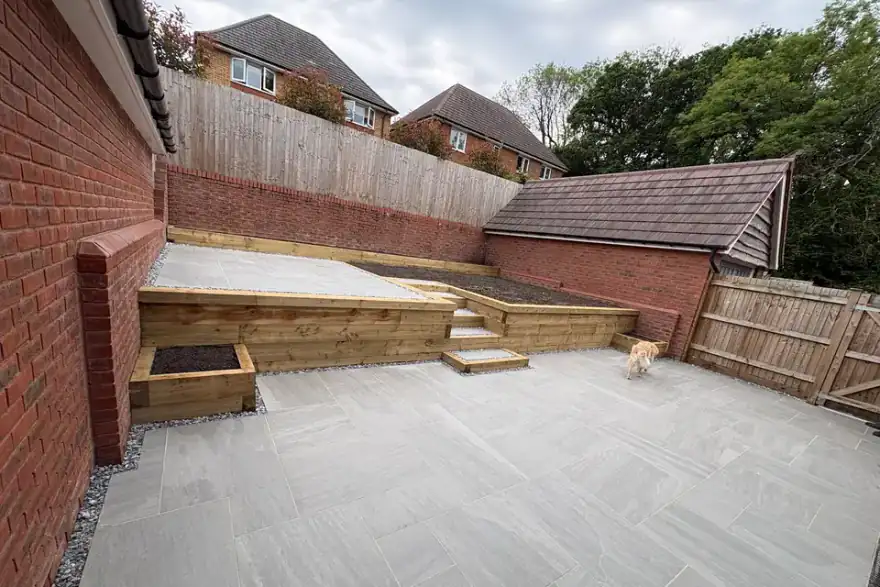 Artificial grass installation by Stuart Preece Garden Services