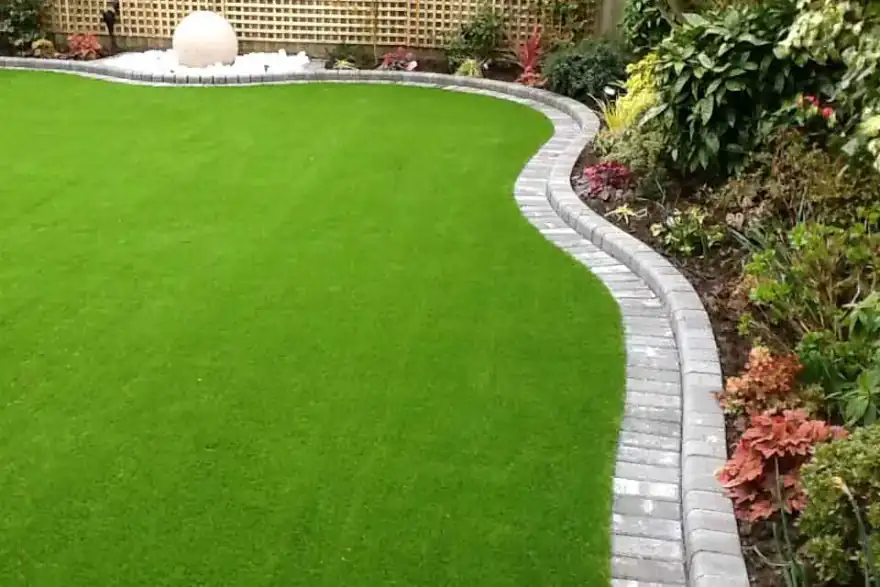 Artificial grass installation by Sunshine Gardens