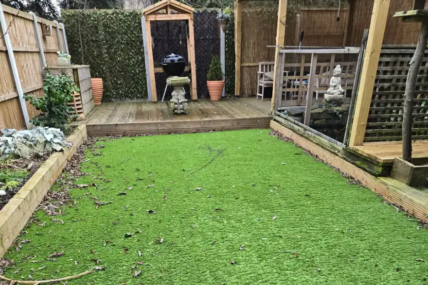 Artificial grass installation by Super-Grass