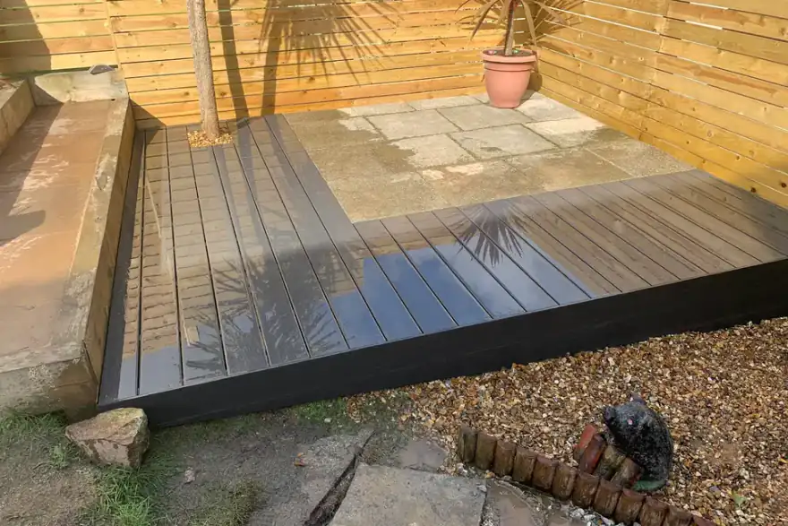Artificial grass installation by SW fencing and landscaping