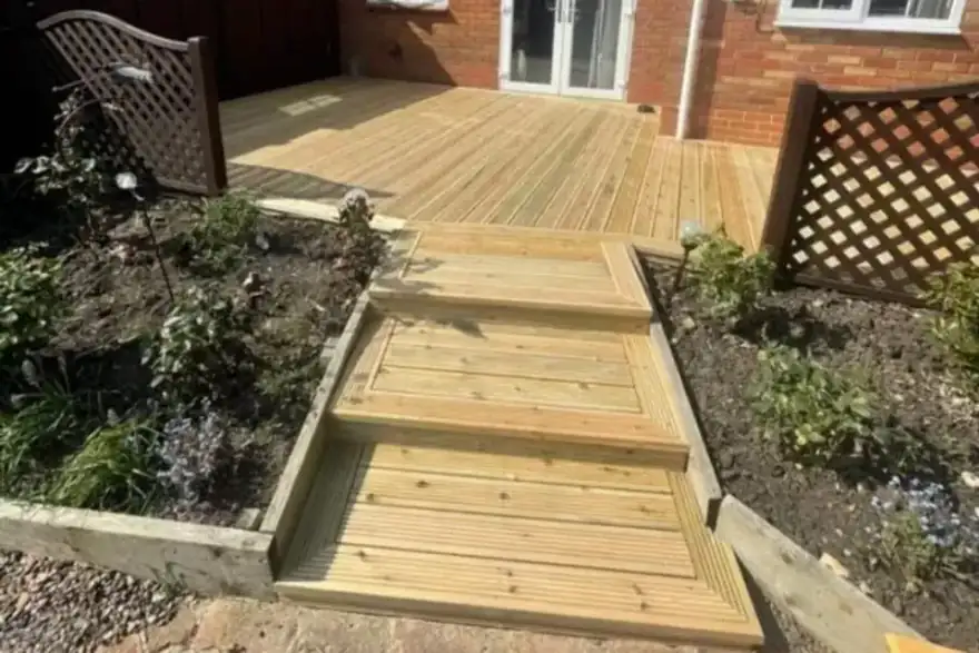 Wooden decking
