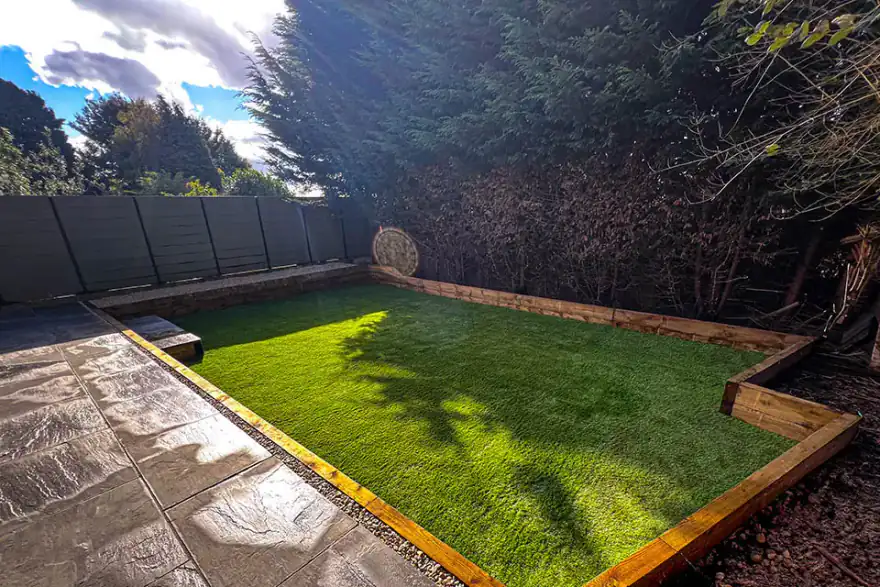 Artificial grass installation by T.S.R Landscapes