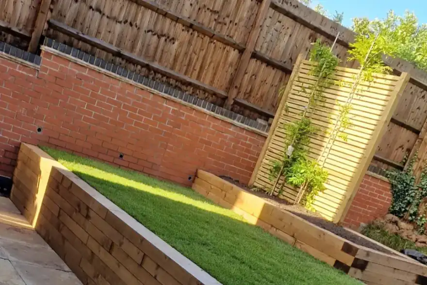 Artificial grass installation by Talbot Turf