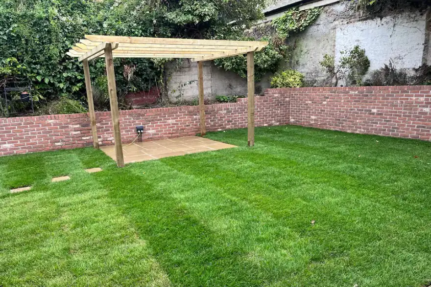 Artificial grass installation by The Full Works Landscape Services