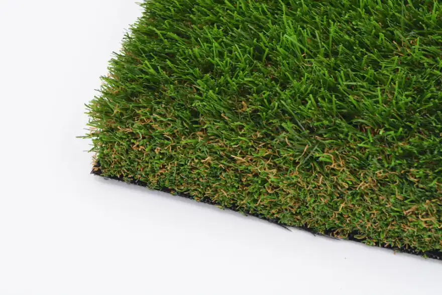 Close-up of Shetland artificial grass with a white background