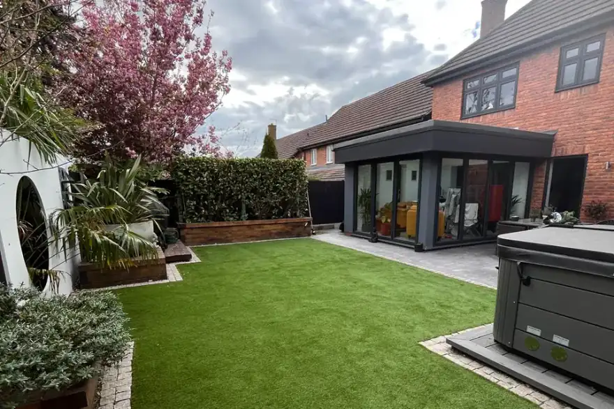 Artificial grass installation by The Landscape Gardeners Stafford