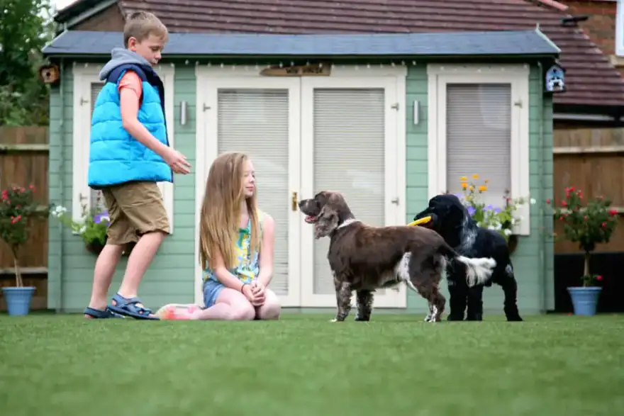 Artificial grass installation by The Modern Lawn Company