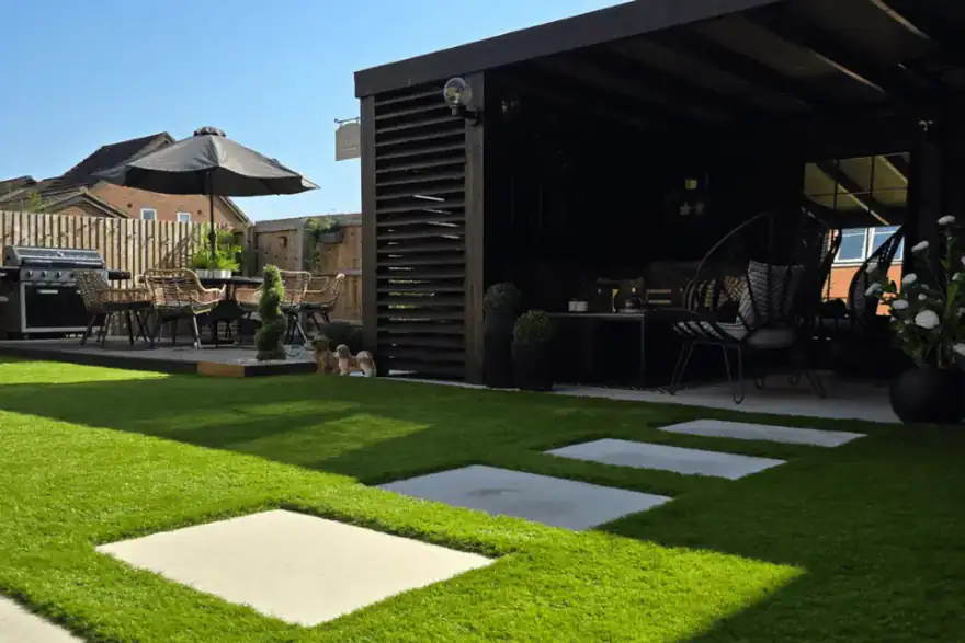 Artificial grass installation by The Modern Lawn Company
