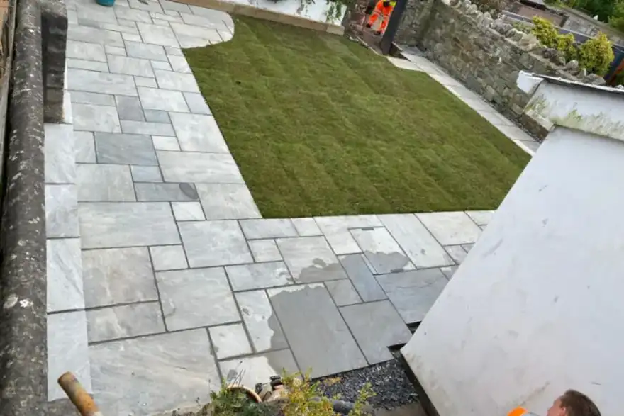 Artificial grass installation by TJ Landscapes