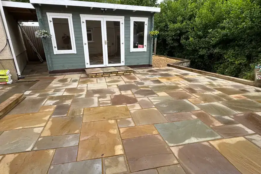 Artificial grass installation by TJ Landscapes