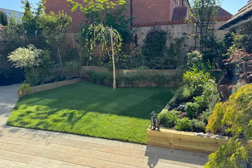 Artificial grass installation by Tm Evans