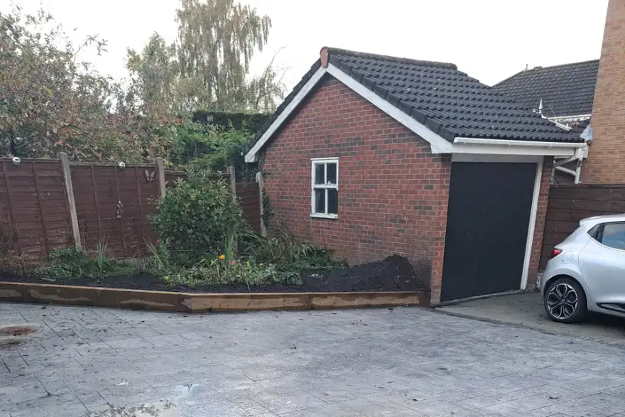Artificial grass installation by TMF Driveways