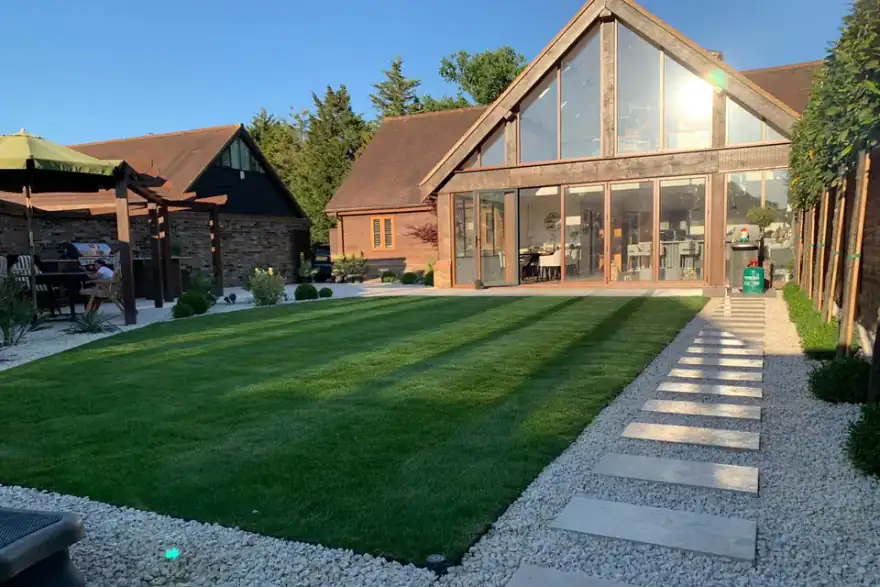 Artificial grass installation by Trendy Landscapes