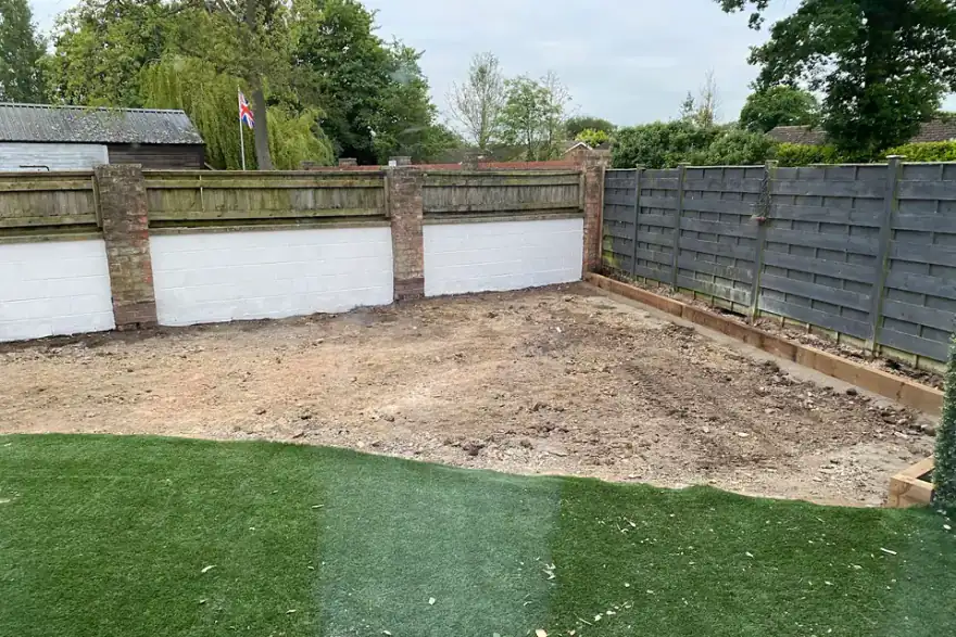 Artificial grass installation by Trulawn