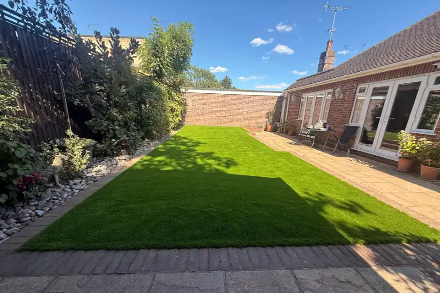 Artificial grass installation by TurnBright Services