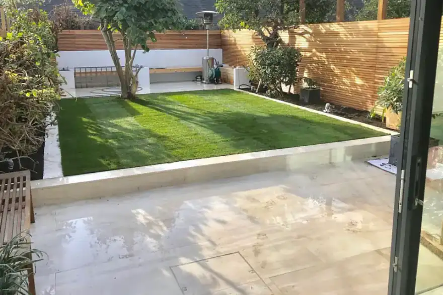 Artificial grass installation by Turveys Turf