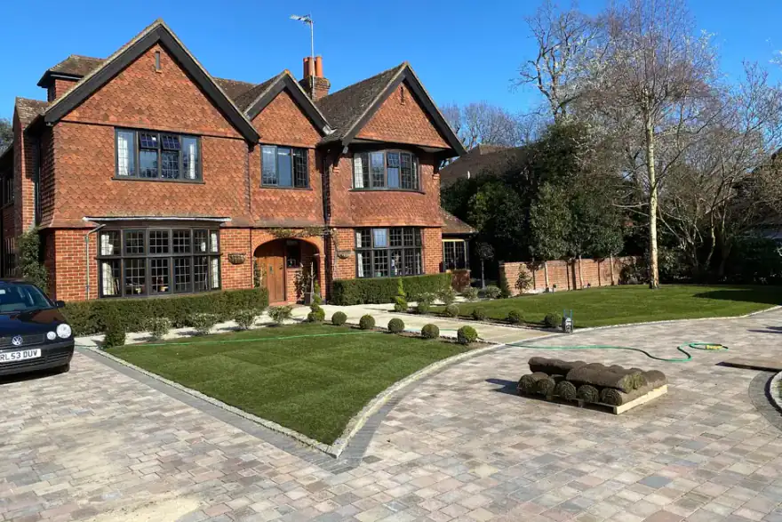 Artificial grass installation by Turveys Turf