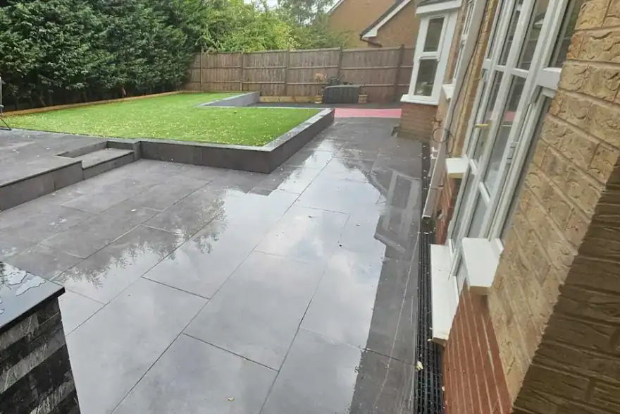 Artificial grass installation by Ultimate Paving