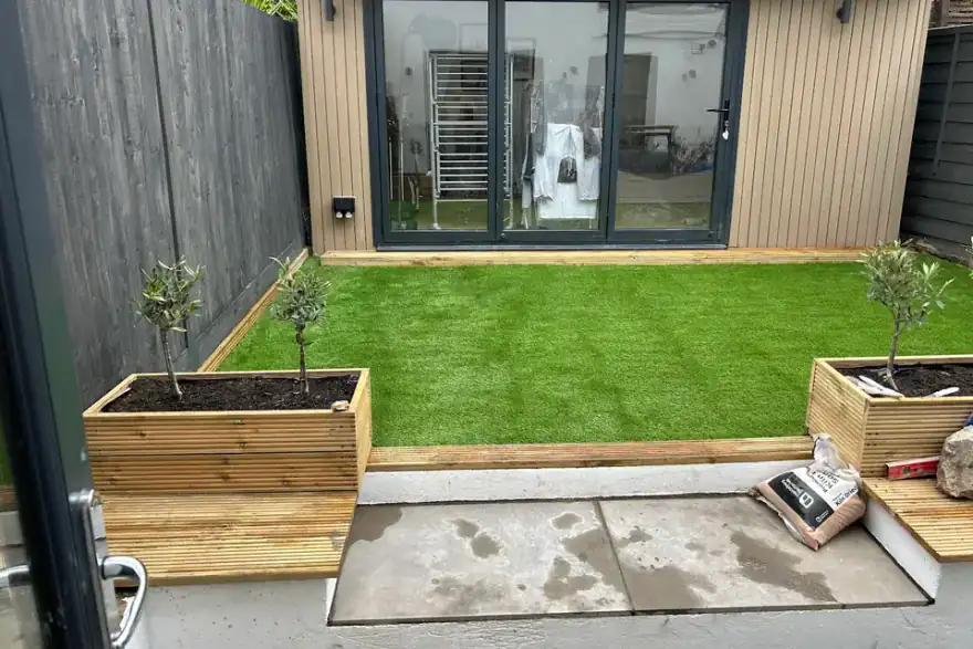 Artificial grass installation by Unified Landscapes