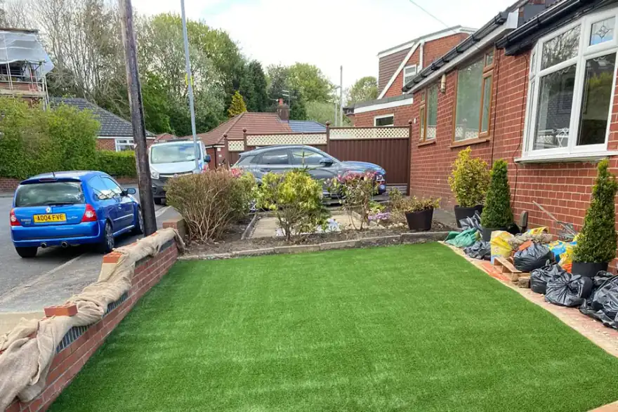 Artificial grass installation by Unreal Lawns