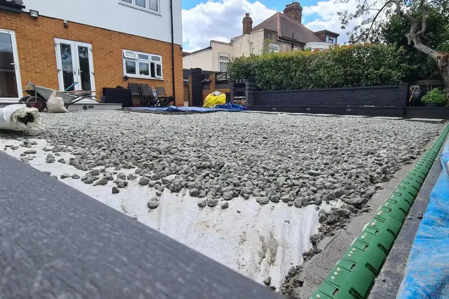 Artificial grass installation by Vertedge